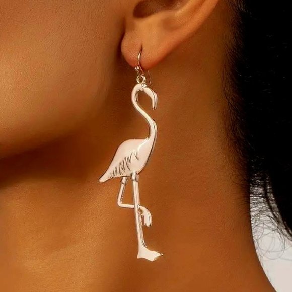 FLAMINGO EARRINGS in Rose Gold - Picture 1 of 2
